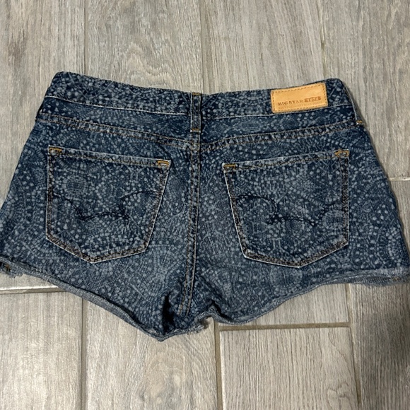 Women's Big Star 1974 Low Rise Patterned Jean Shorts - 27 - Picture 10 of 11